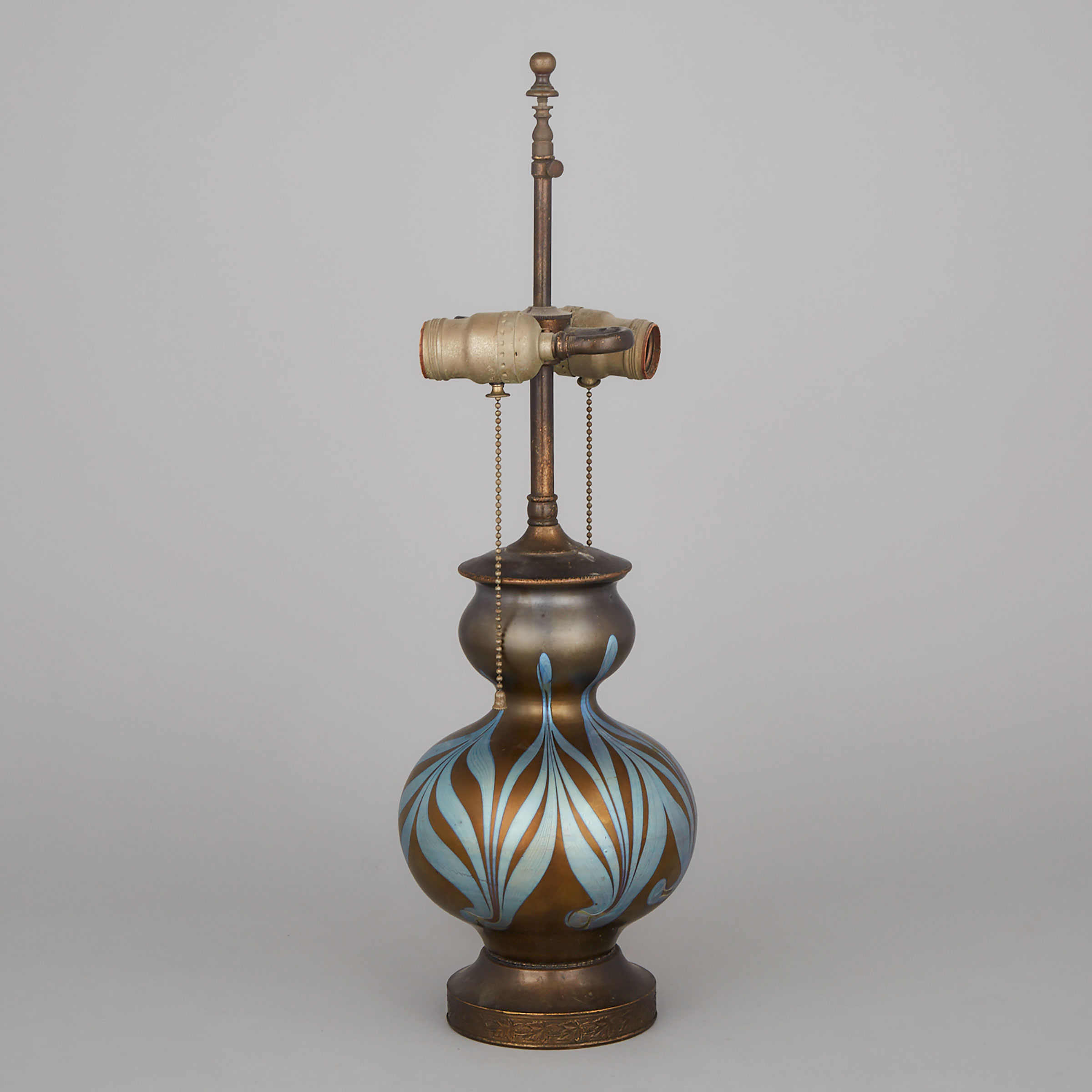 Loetz ‘Phaenomen’ Iridescent Glass Vase as a Table Lamp, c.1900