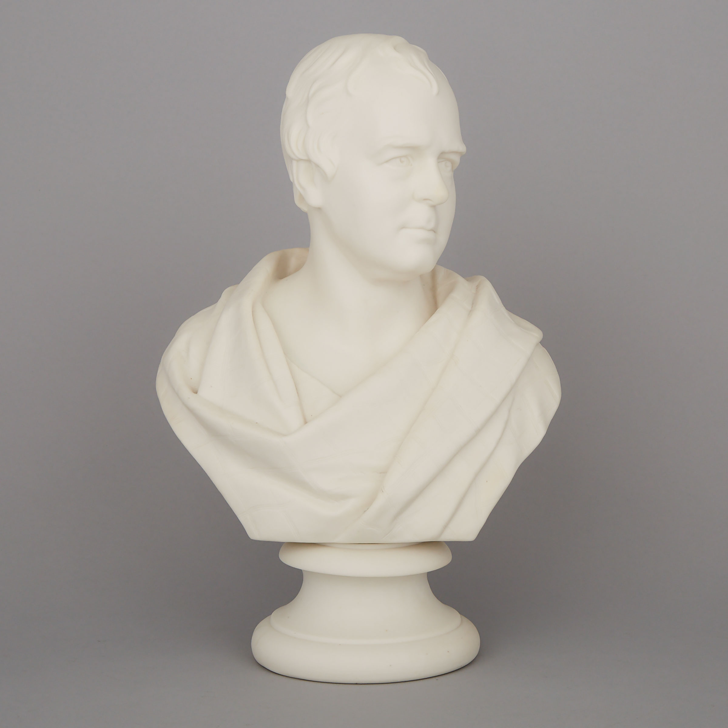 Wedgwood Parian Bust of Sir Walter Scott, E.W. Wyon, 19th century