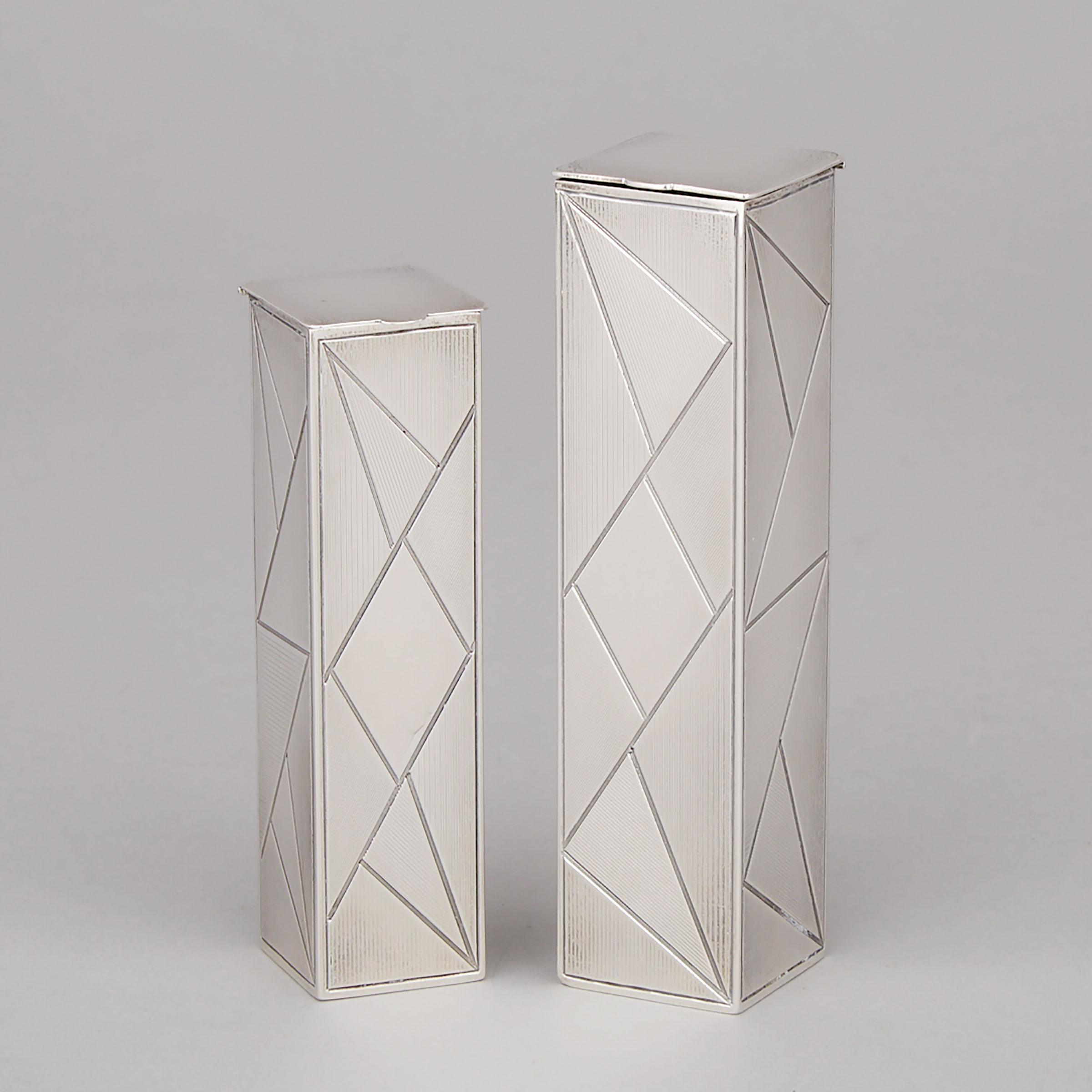 Two American Silver Rectangular Boxes, International Silver Co., Meriden, Ct., 20th century