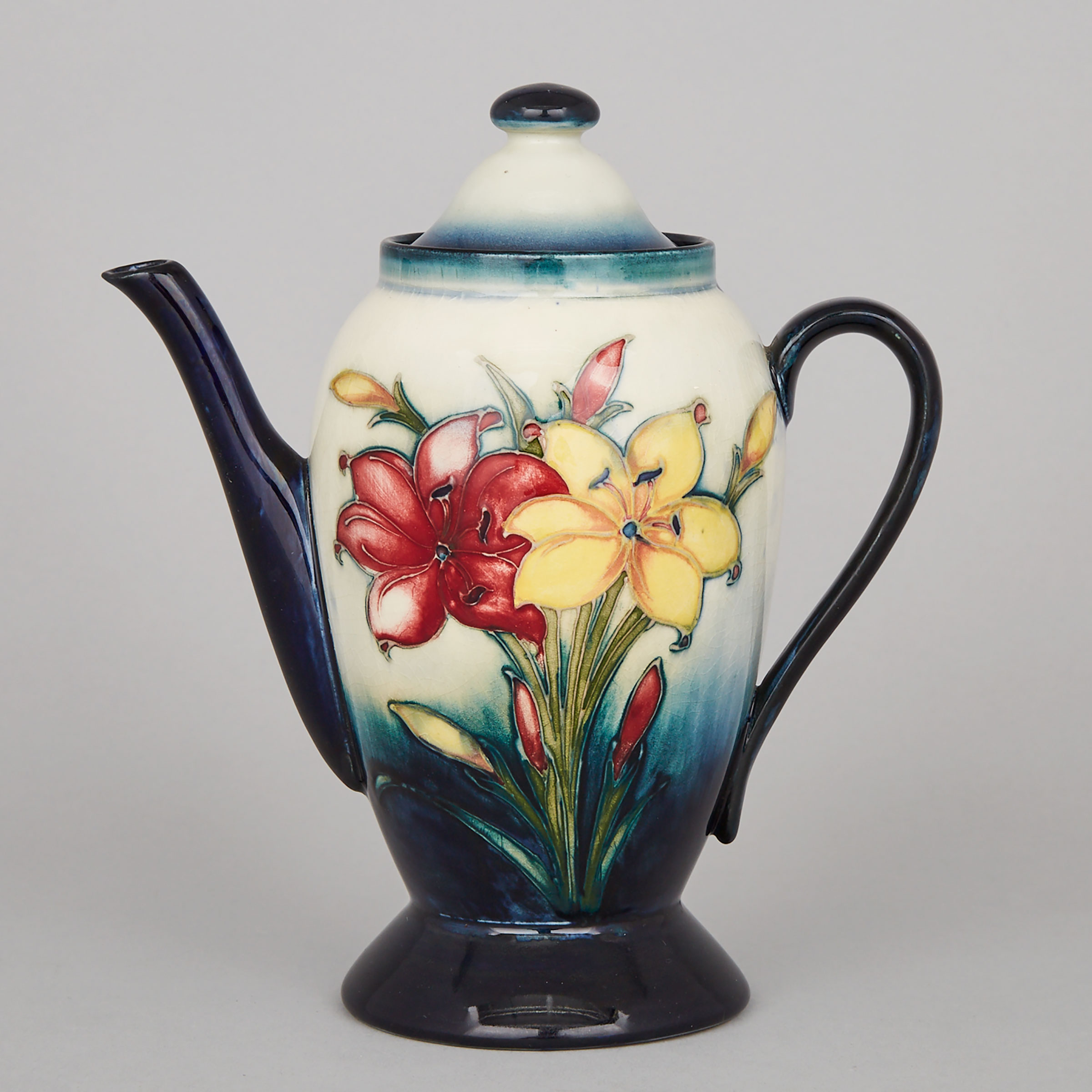 Moorcroft African Lily Coffee Pot, 1940s