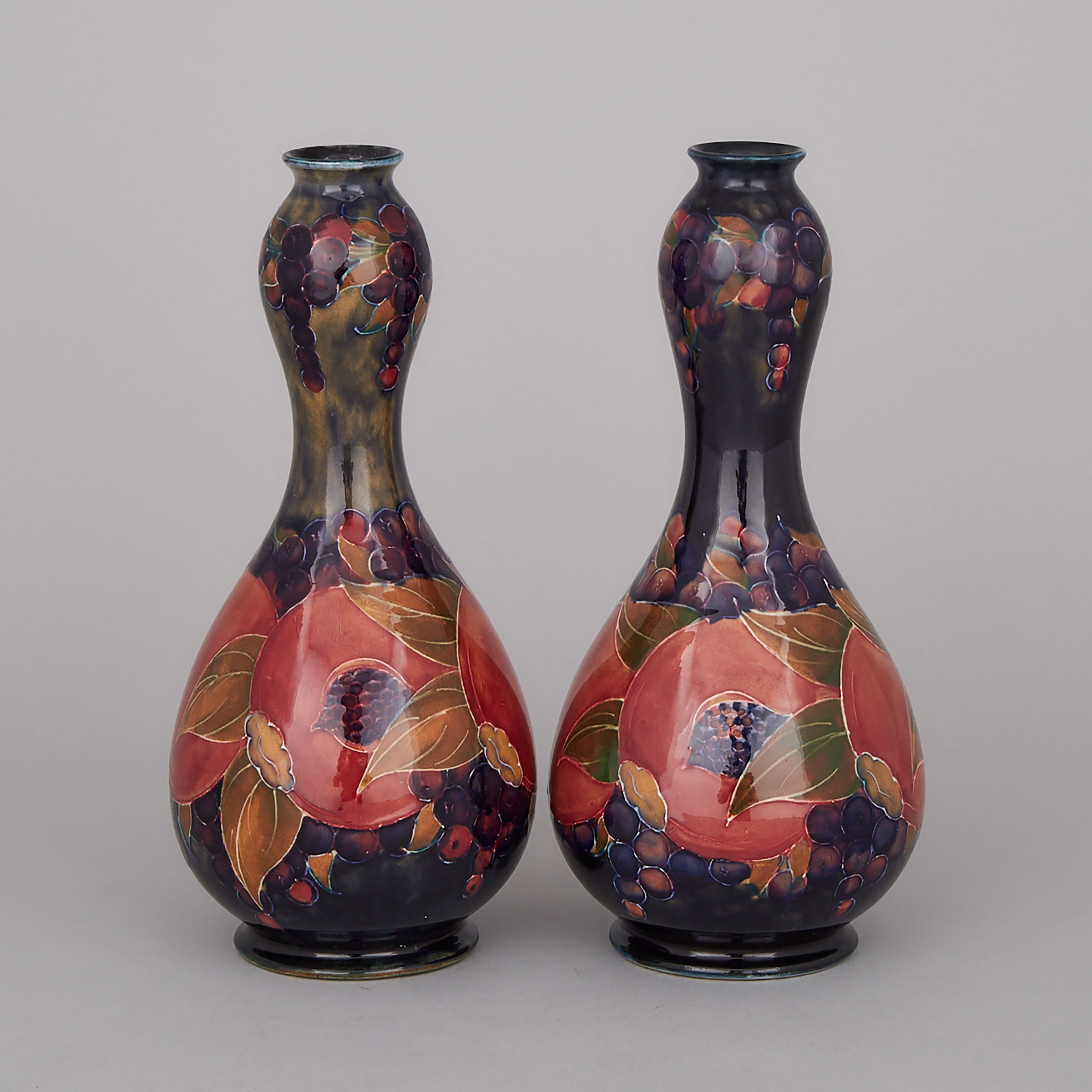 Pair of Moorcroft Pomegranate Vases, c.1916-18