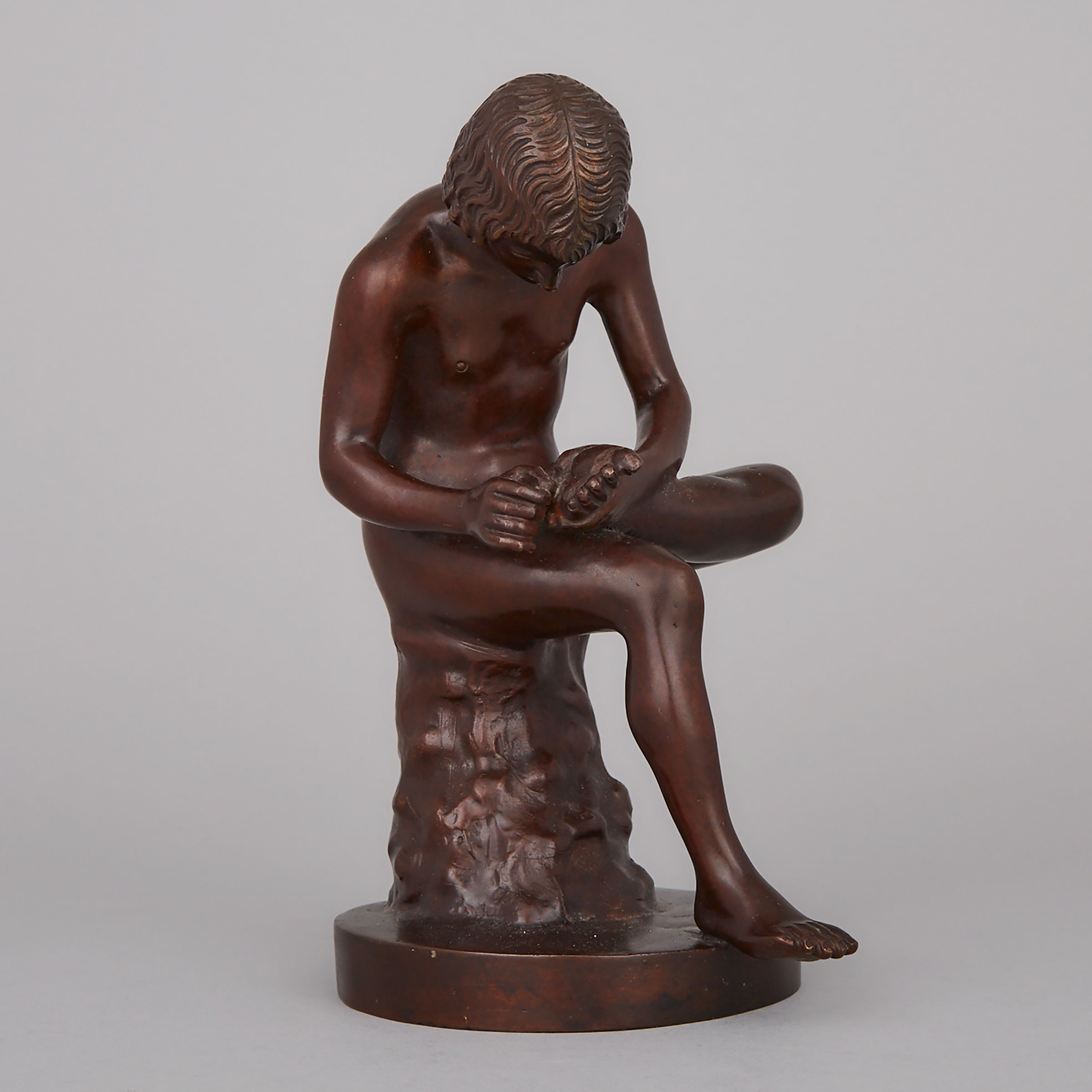 Italian Bronze Figure of Spinario (Boy with Thorn), After the Greco-Roman Ancient, 20th century
