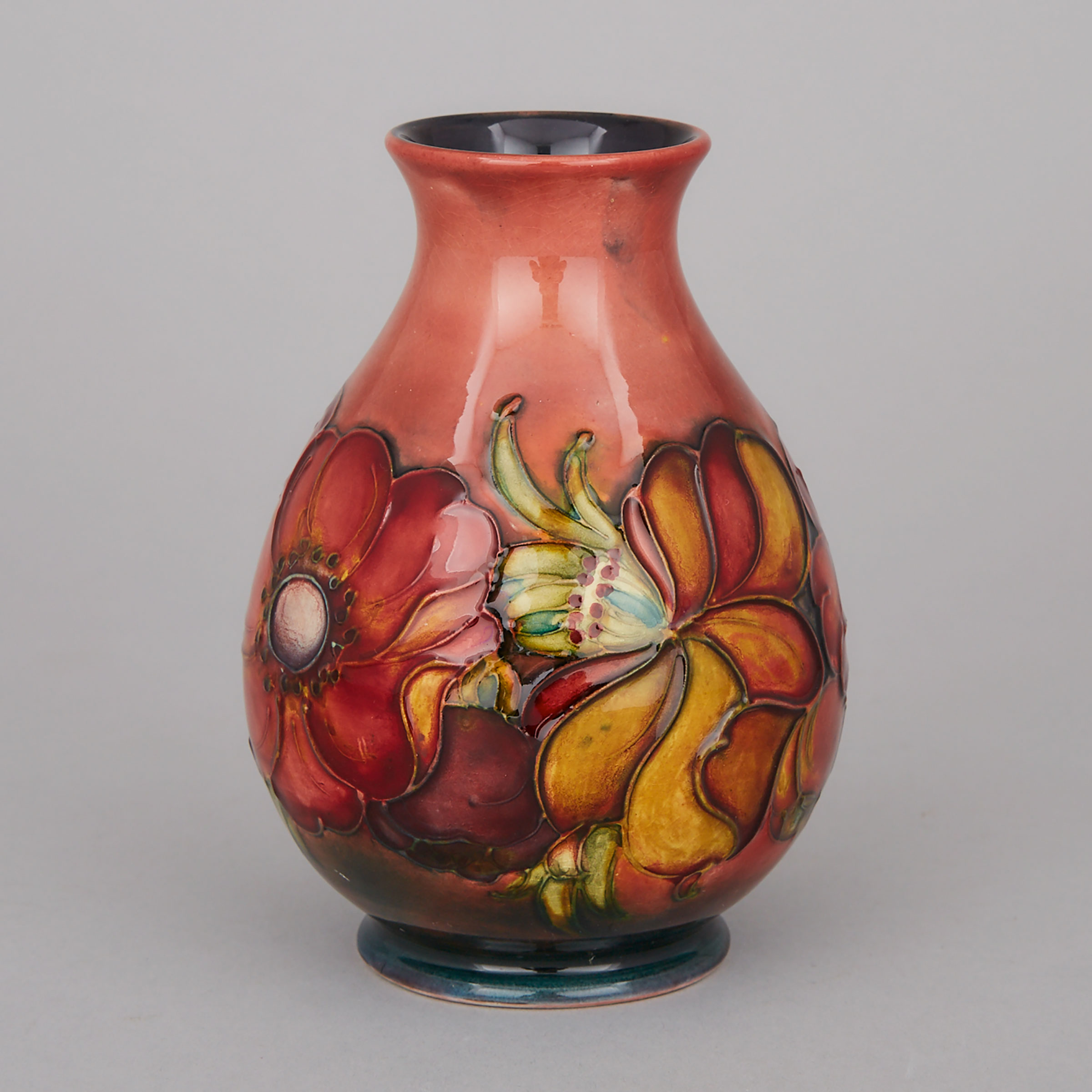 Moorcroft Flambé Anemone Vase, c.1960