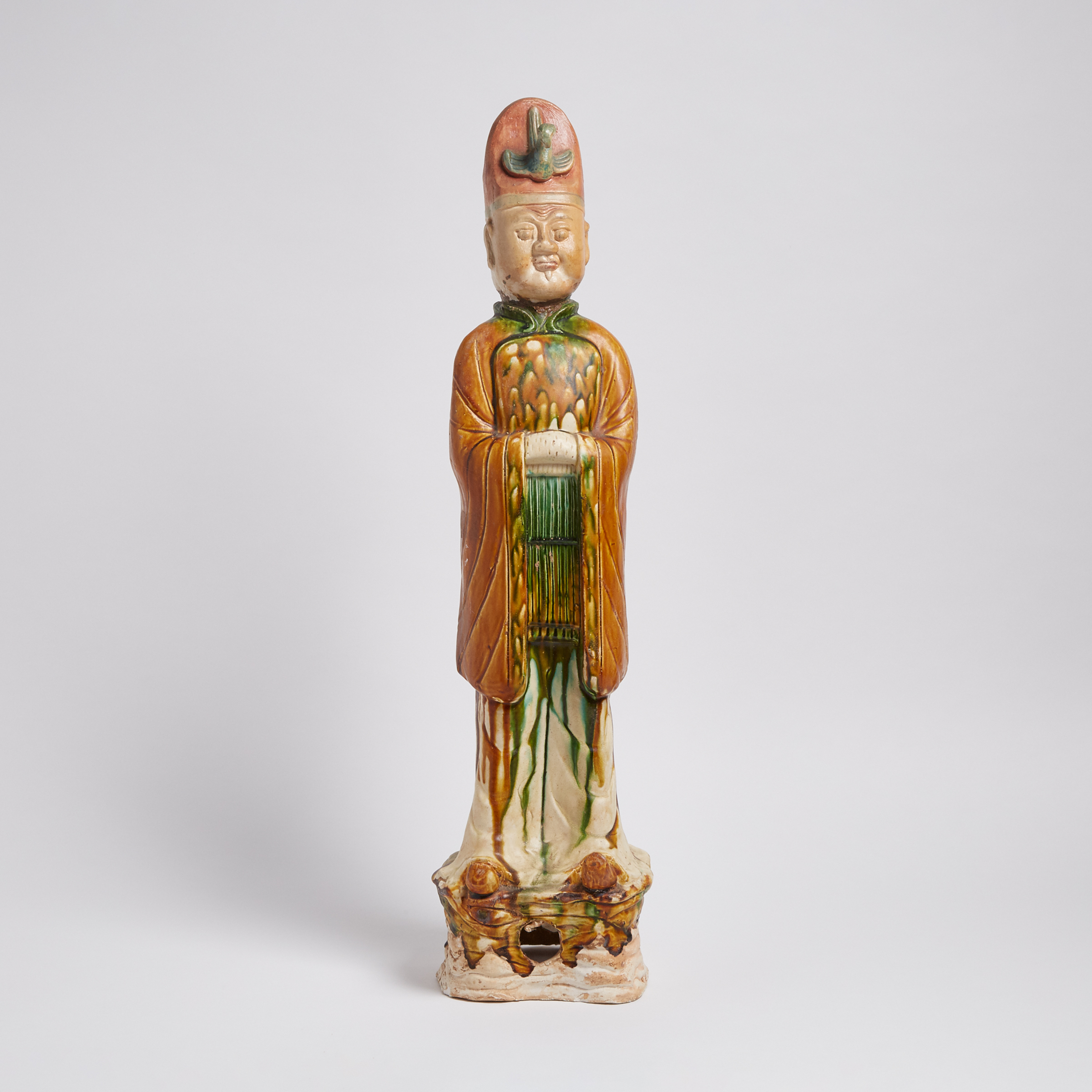 A Sancai Glazed Figure of a Military Official, Tang Dynasty