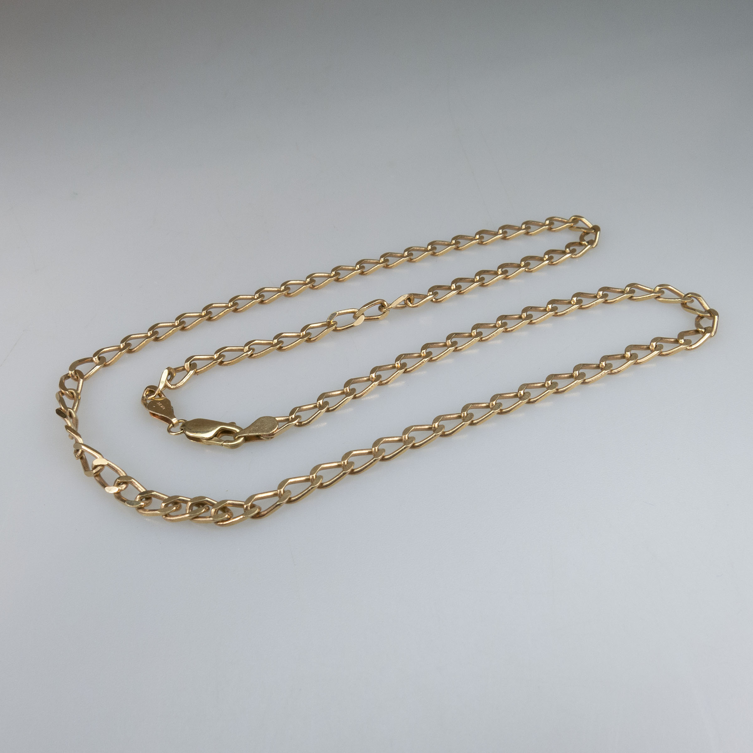 10k Yellow Gold Oval Curb Link Chain