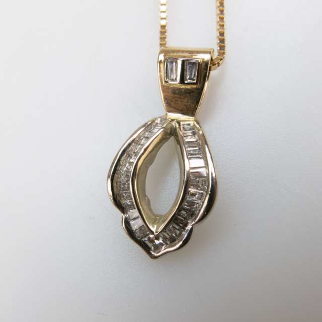 14K Yellow And White Gold Pendant