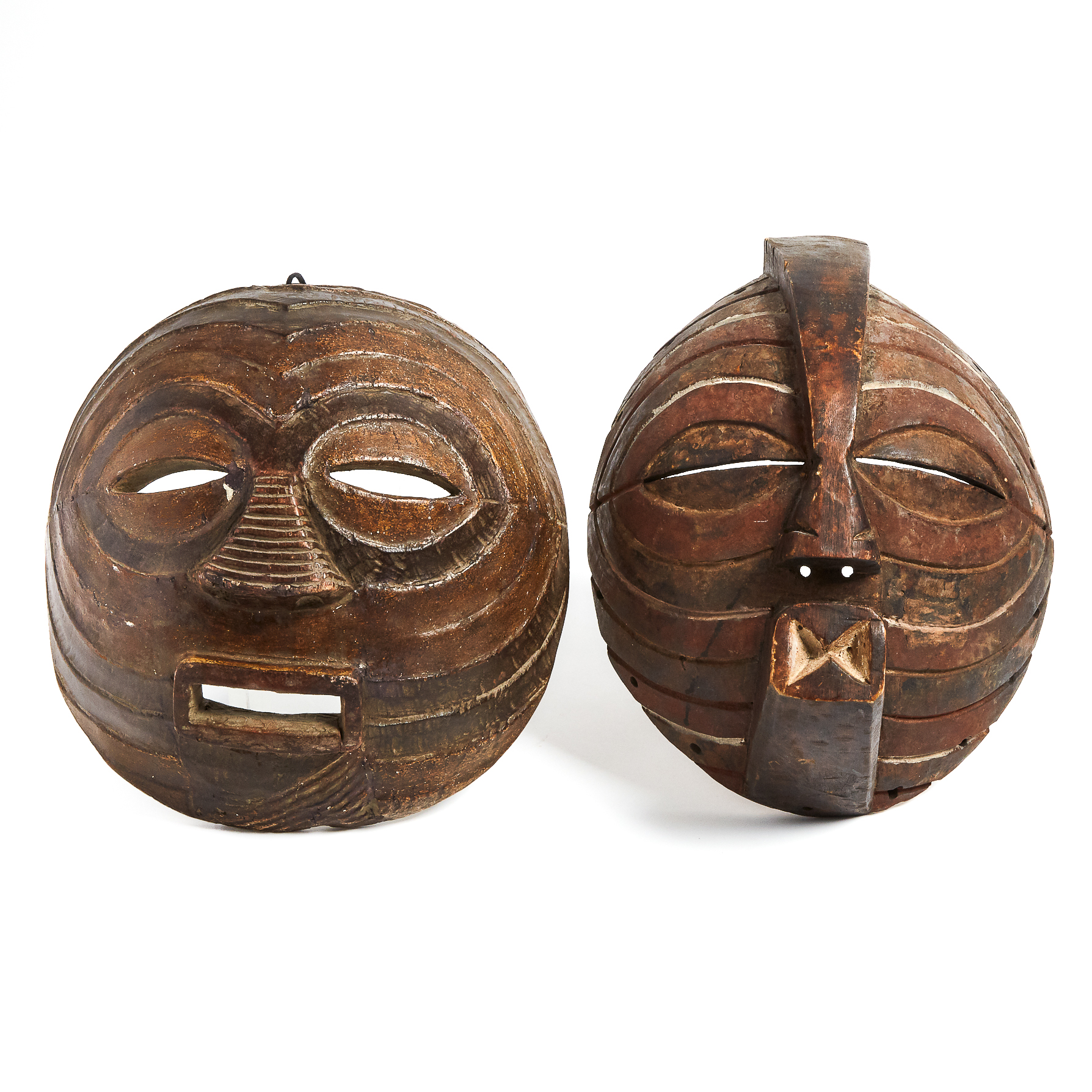 Two Luba Kifwebe Masks, Democratic Republic of Congo, Central Africa