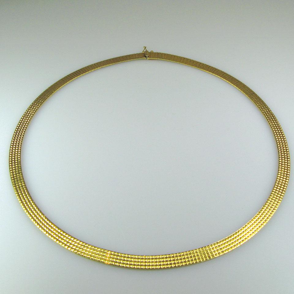 18k yellow gold flexible collar necklace