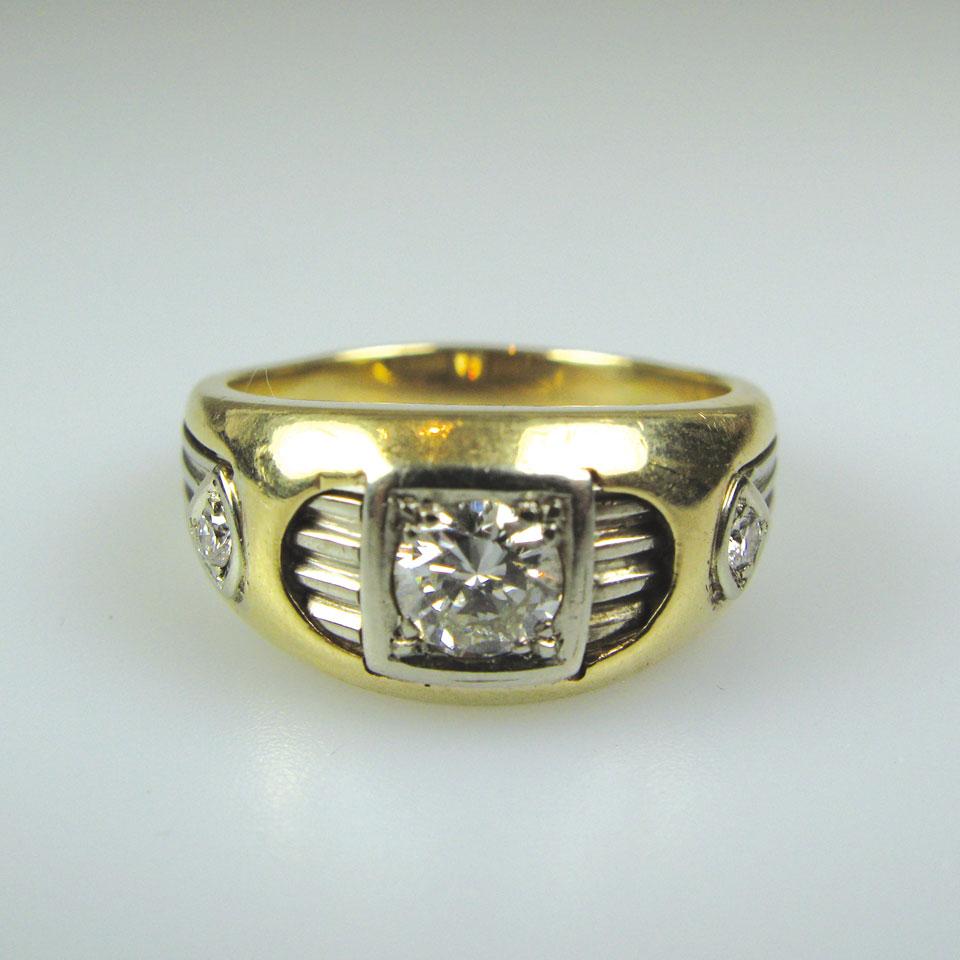 Men’s 10k yellow and white gold ring