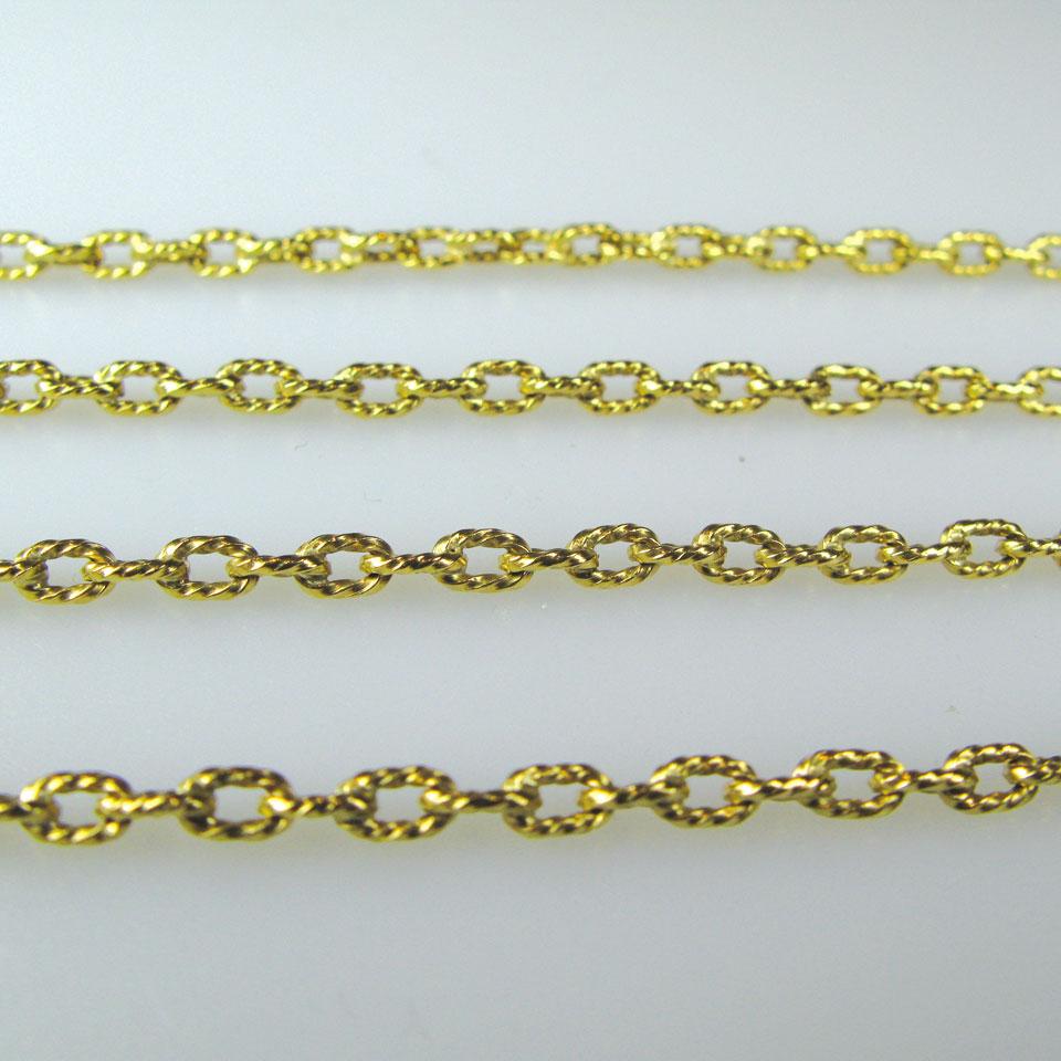 18k yellow gold cable link chain