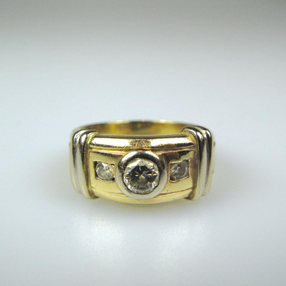 14k yellow and white gold ring 
