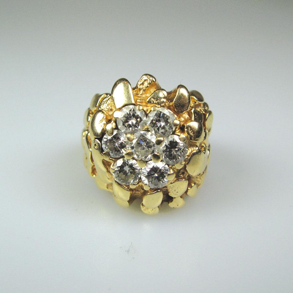 14k yellow gold sculpted ring