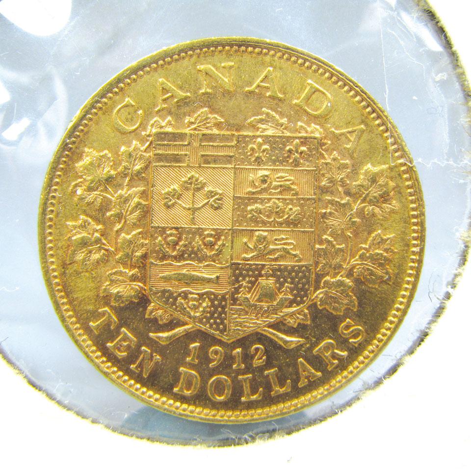 Canadian 1912 $10 gold coin