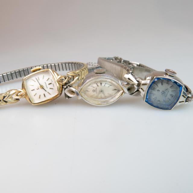 Three Lady's Omega Wristwatches