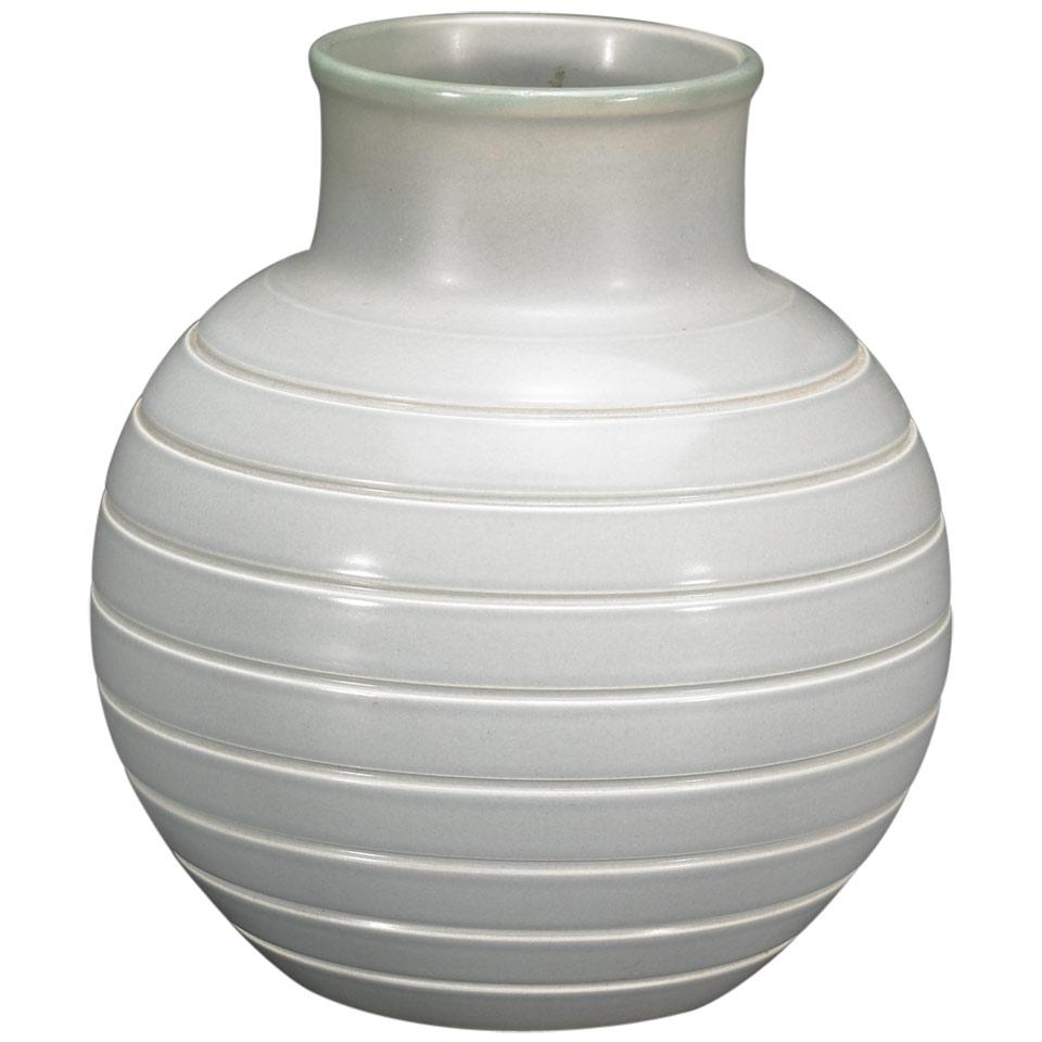 Wedgwood Grey Glazed Vase, Keith Murray, 1930’s
