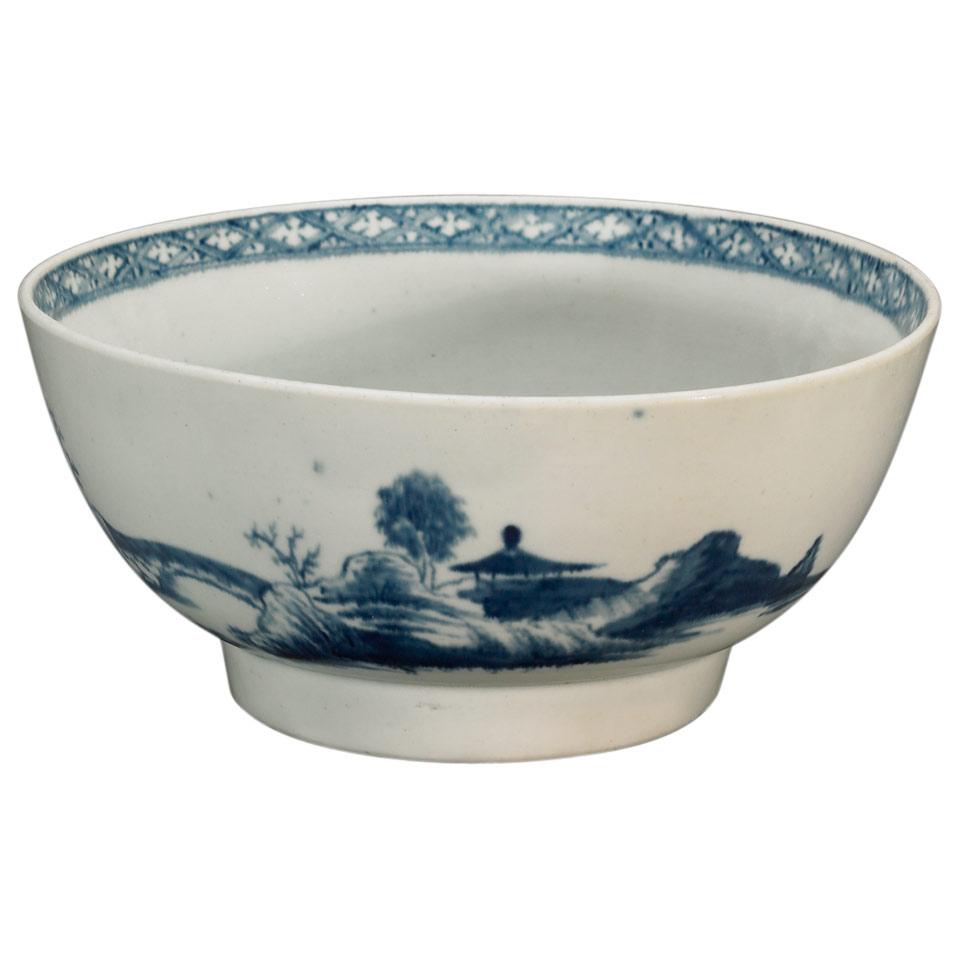Worcester ‘Precipice’ Pattern Bowl, c.1765-75