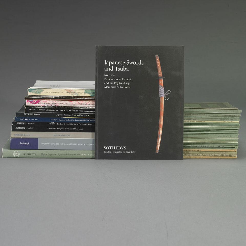A Collection of Sotheby’s Japanese Art Catalogues  from London and New York, 1967-2004, Forty-Six Volumes