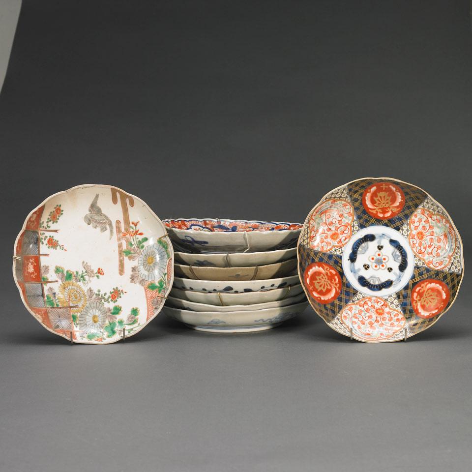 Nine Arita Porcelain Plates