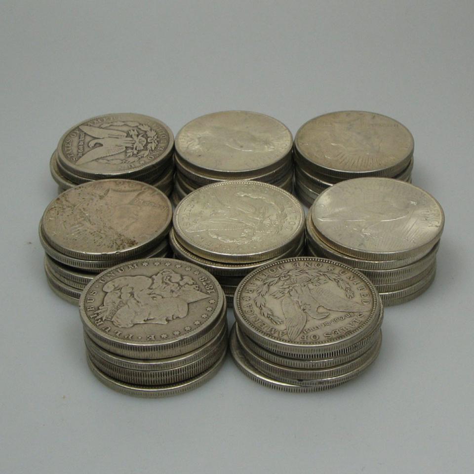54 Various U.S. Silver Dollars