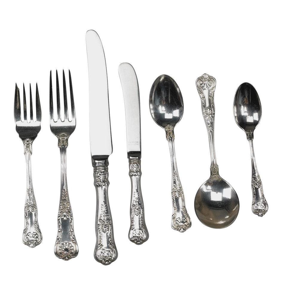 Canadian Silver ‘Kings’ Pattern Flatware Service, Henry Birks & Sons, Montreal, Que., 20th century