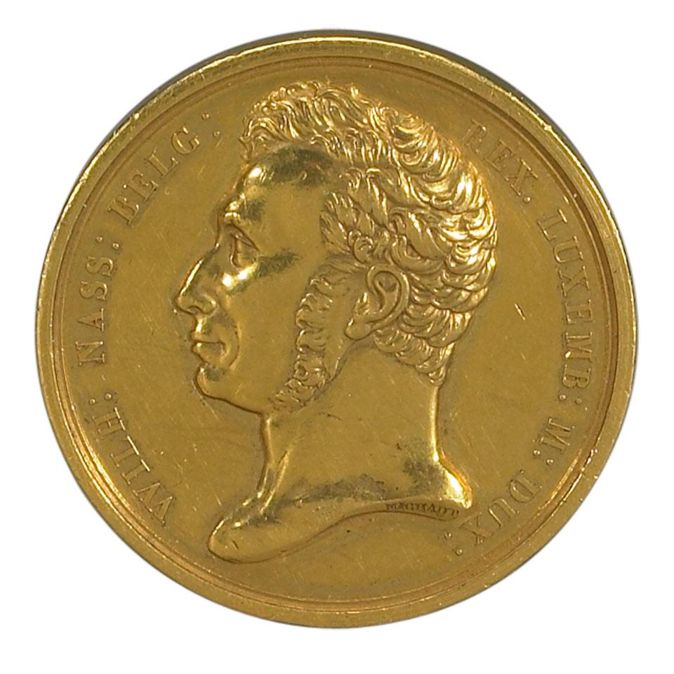 Captain Thomas Hannaford Hurd (1747-1823), Royal Navy, Gold Presentation Medallion, 1822