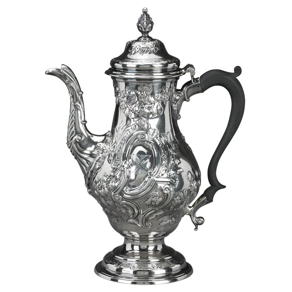 George III Silver Coffee Pot, Thomas Cooke & Richard Gurney, London, 1761