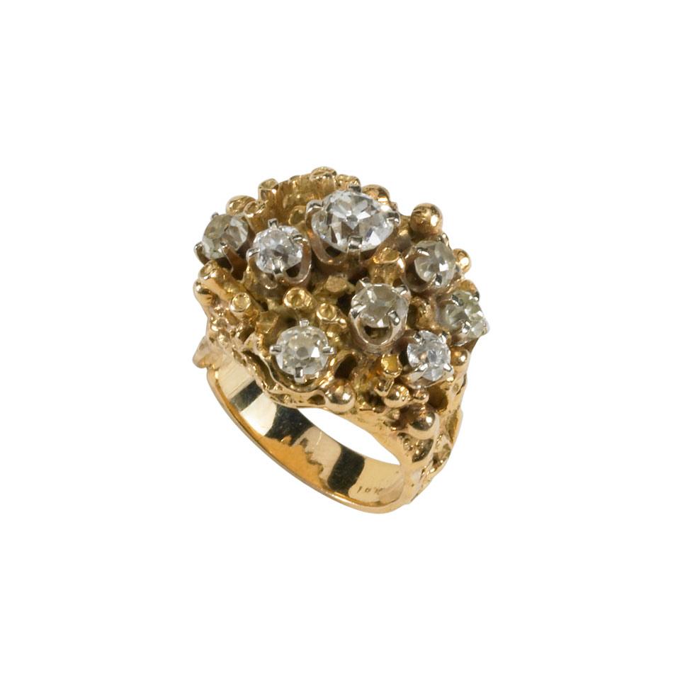 18k Yellow Gold Abstract Ring