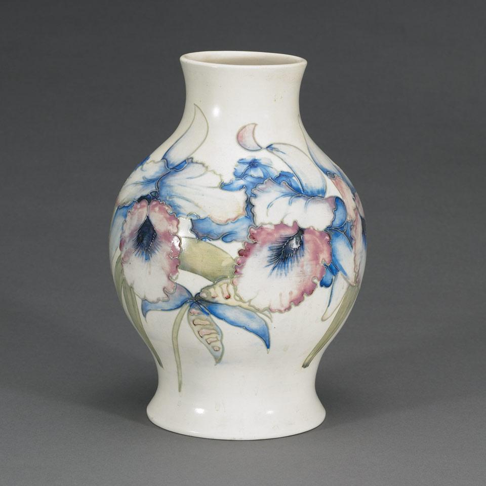 Moorcroft Orchids Vase, dated 1940