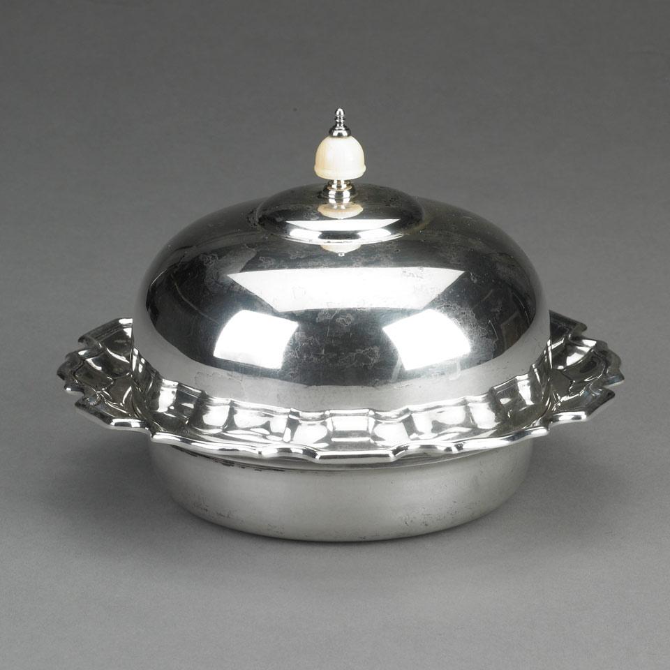 Canadian Silver Muffin Dish and Cover, Henry Birks & Sons, Montreal, Que., 1945