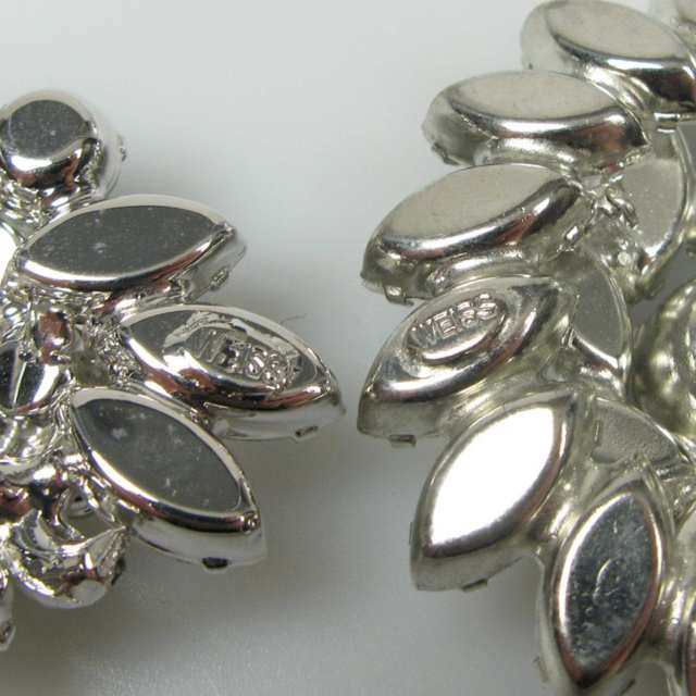 2 Weiss Silver Tone Metal Brooches