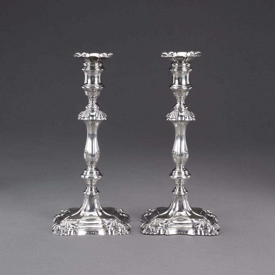 Pair of Edwardian Silver Table Candlesticks, William Hutton & Sons, London, 1902