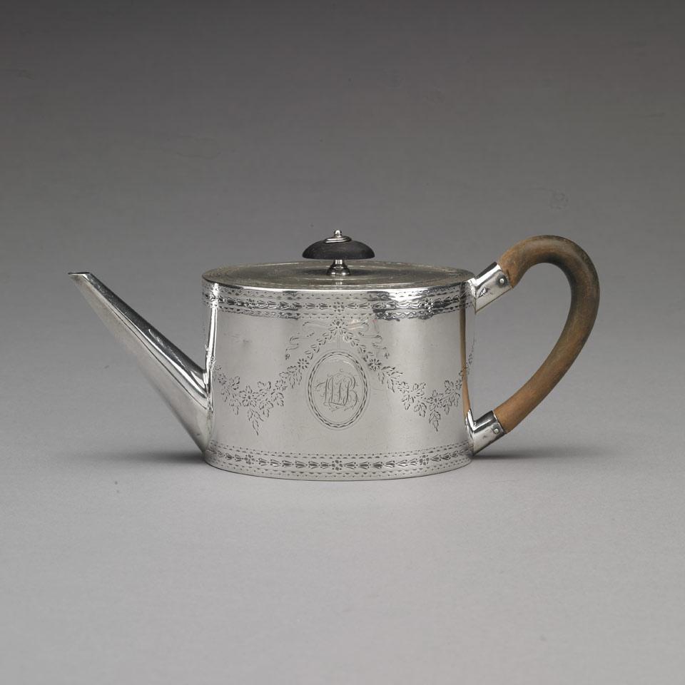 George III Silver Oval Teapot, Daniel Smith & Robert Sharp, London, 1780