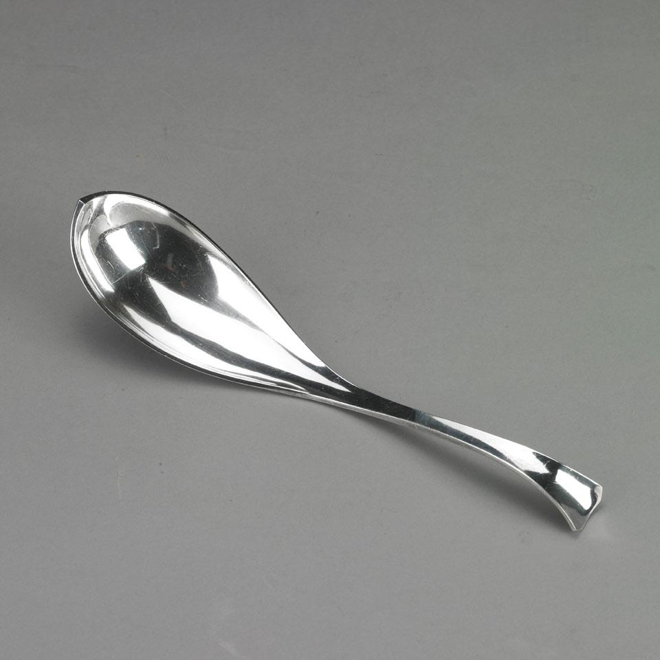 Danish Silver Serving Spoon, 20th century