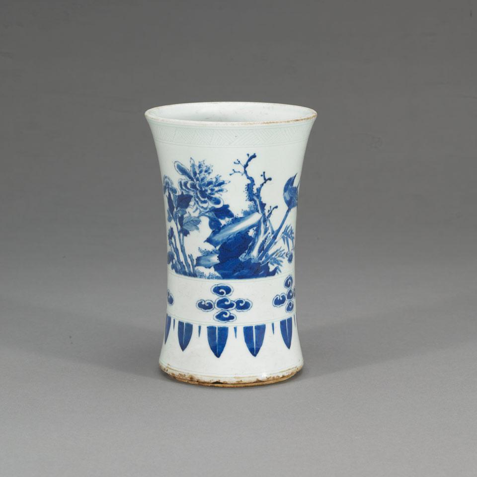 Blue and White Beaker Vase