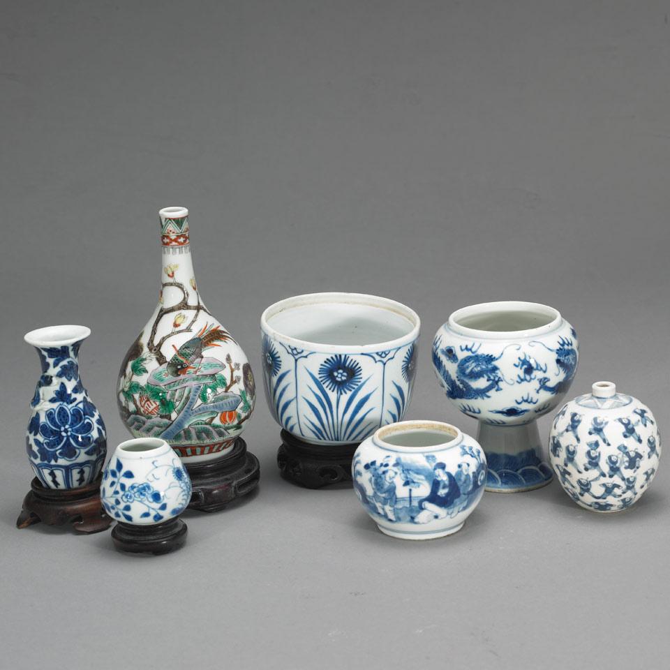 A Collection of Seven Porcelain Vessels