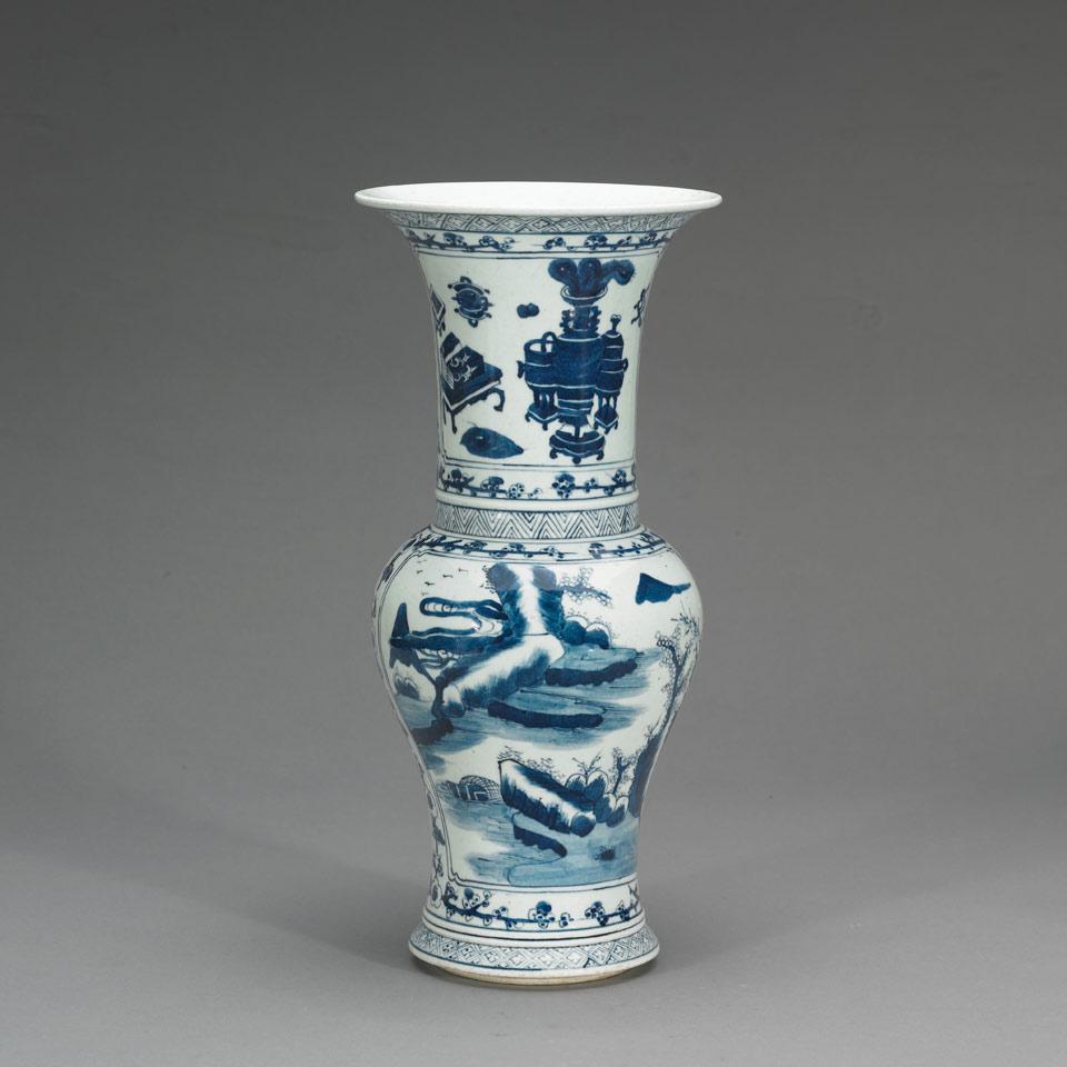Blue and White Yenyen Vase