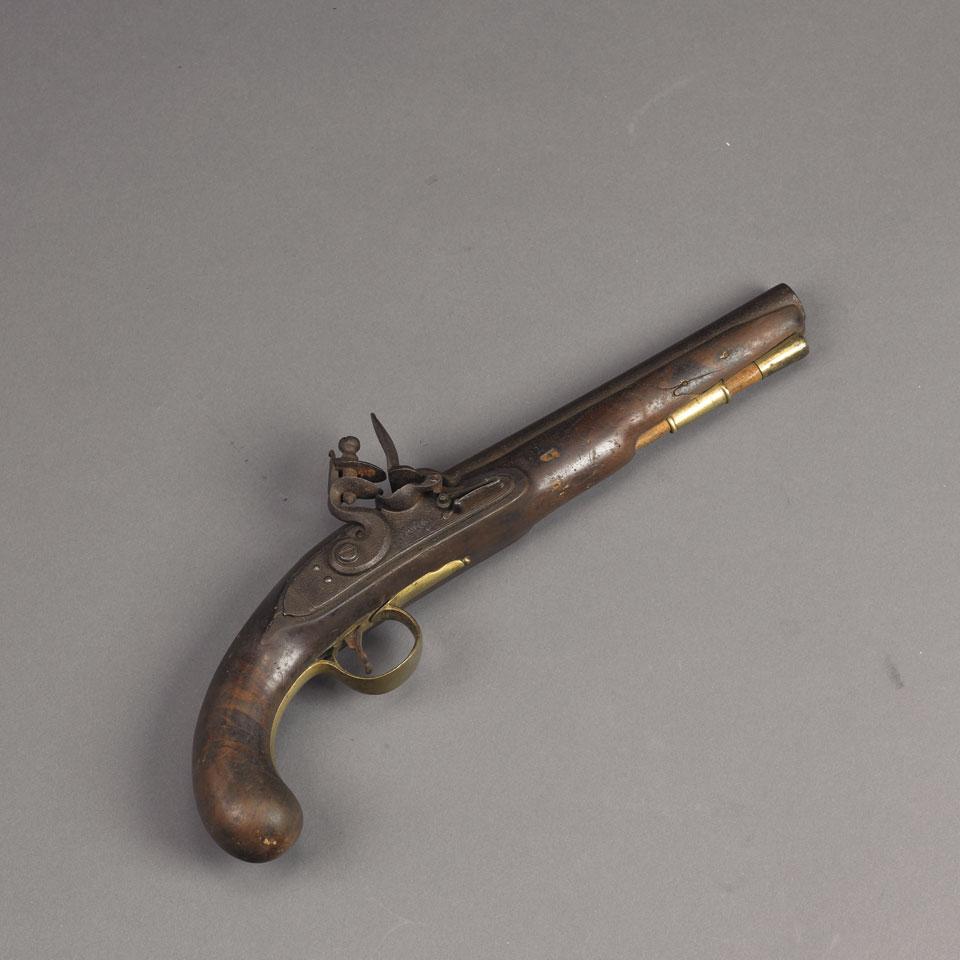 English Flintlock Pistol, early 19th century