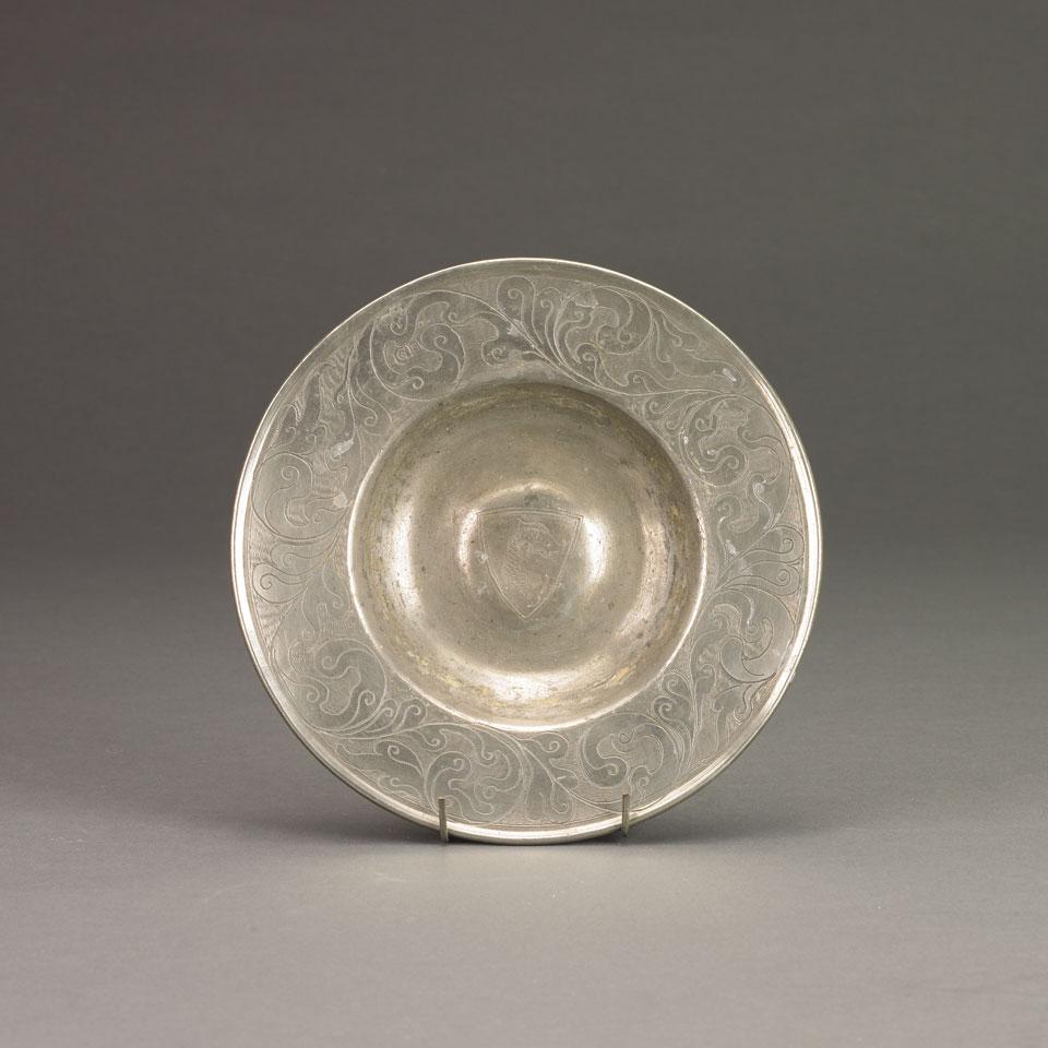 Continental Pewter Bowl, 19th century