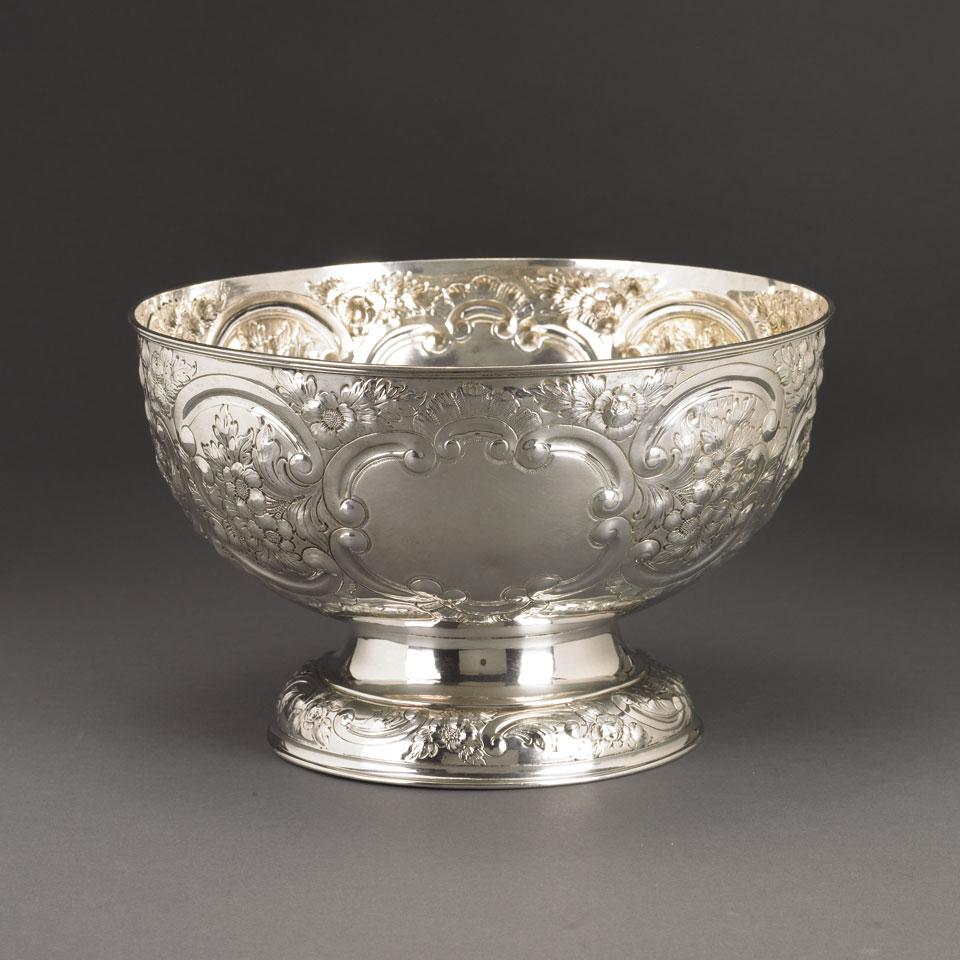 Edwardian Silver Punch Bowl, George Nathan & Ridley Hayes, Chester, 1906