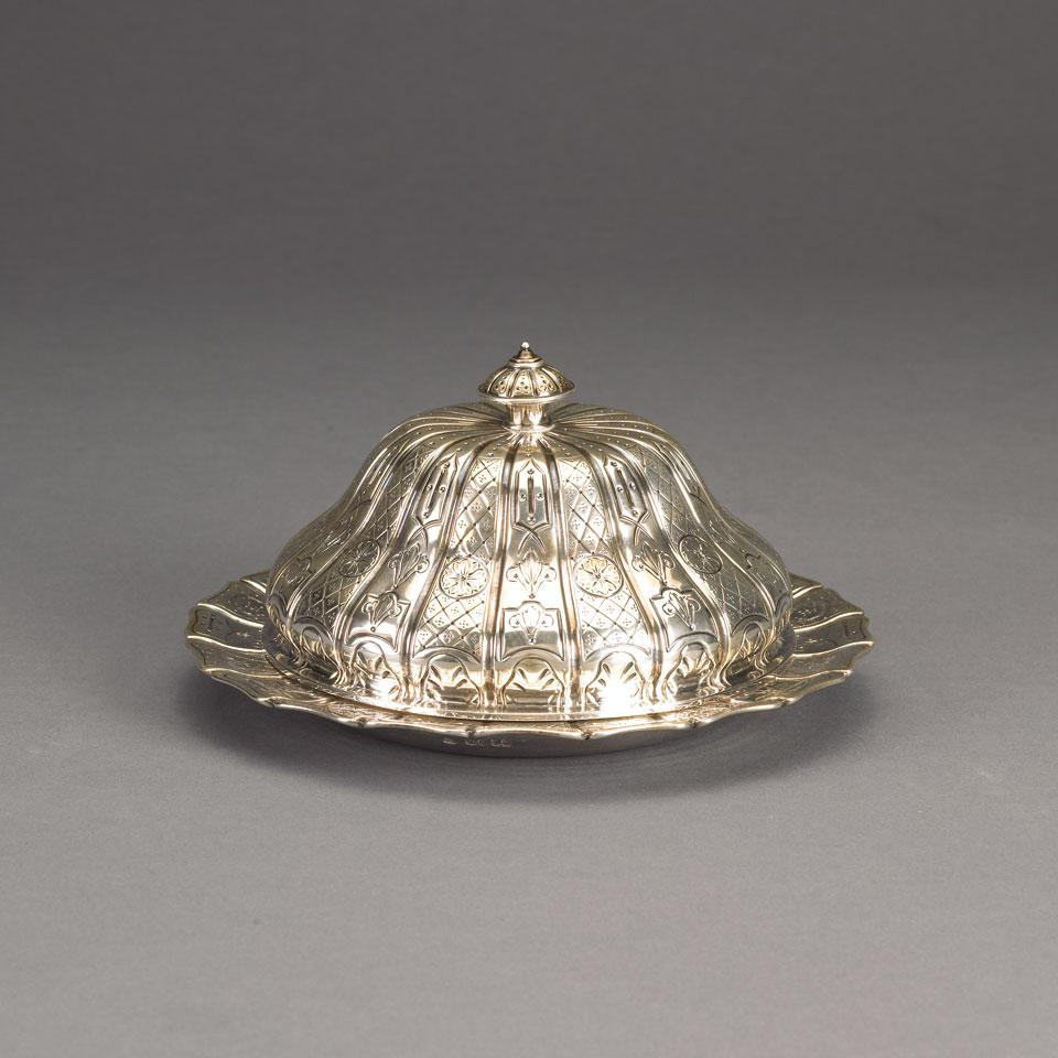 Victorian Silver Covered Muffin Dish, Hunt & Roskell, London, 1854/80