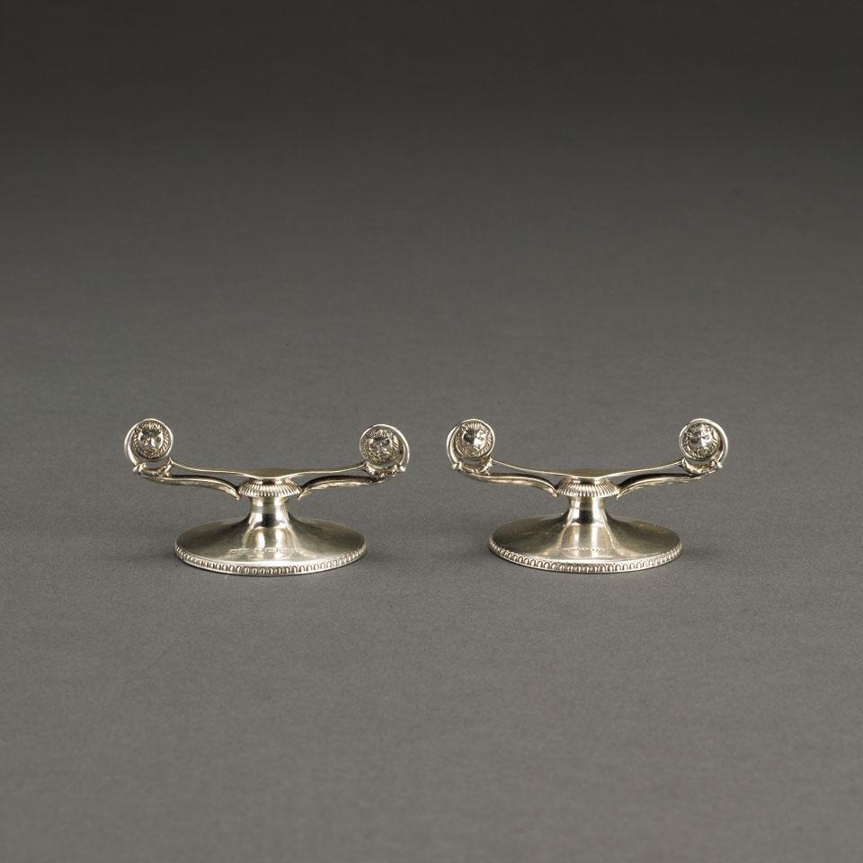 Pair of English Silver Knife Rests, James Dixon & Sons, Sheffield, 1912