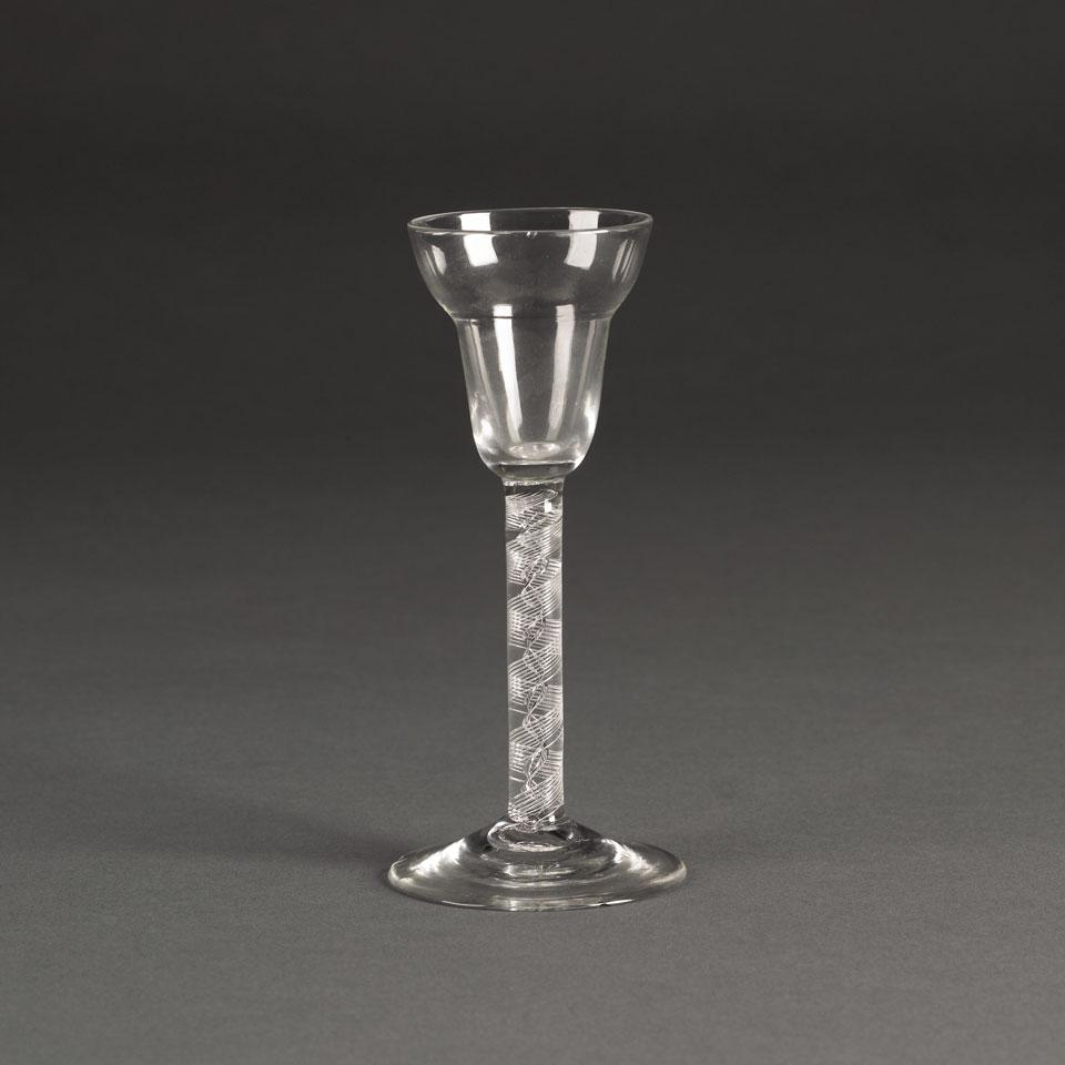 English Airtwist Stemmed Wine Glass, c.1750