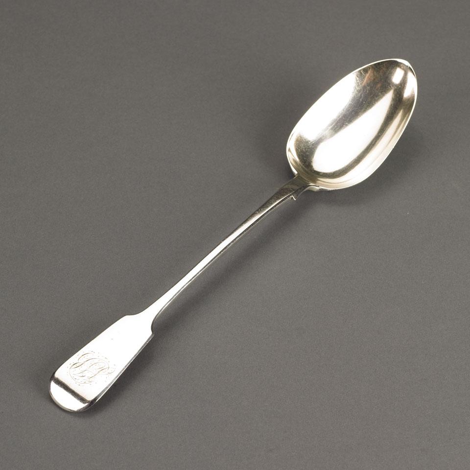 William IV Silver Fiddle Pattern Serving Spoon, John & Henry Lias, London, 1837