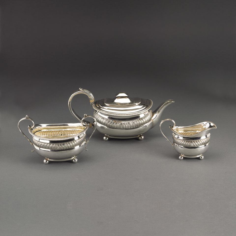 George III Silver Tea Service, Alice & George Burrows II, London, 1814-15