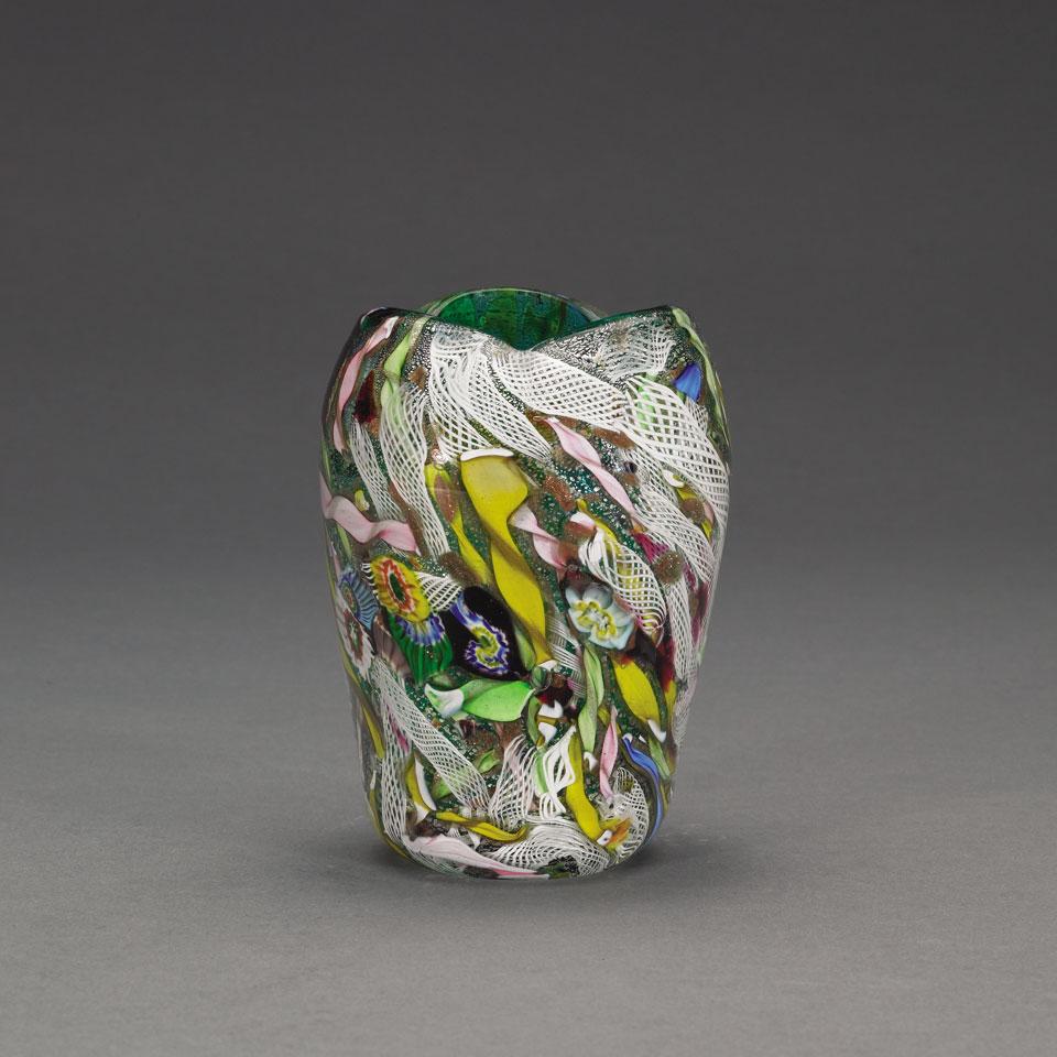 Murano Internally Decorated Glass Vase, probably AVEM, 1950’s