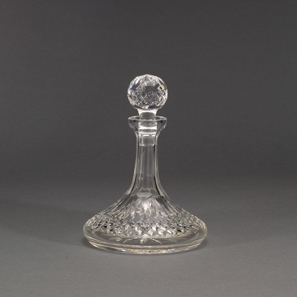 Waterford Cut Glass Ship’s Decanter, 20th century