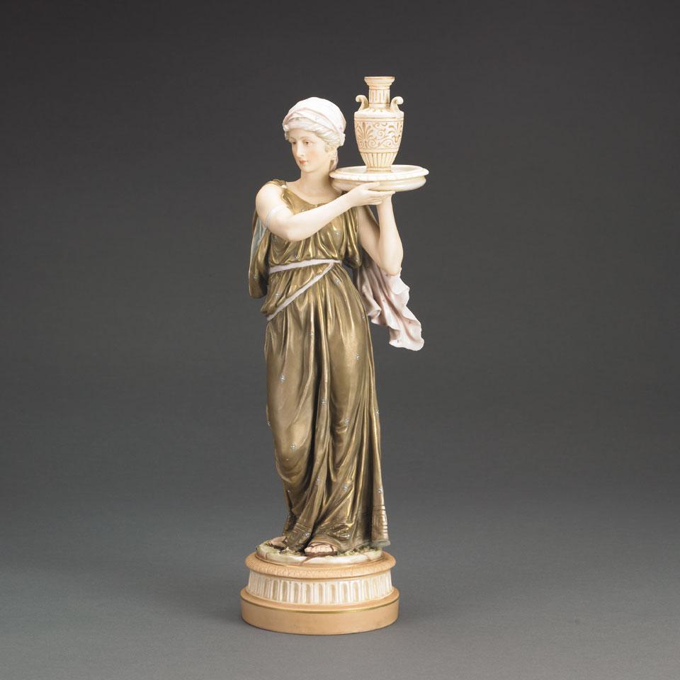 Royal Dux Figure of a Grecian Woman, c.1900
