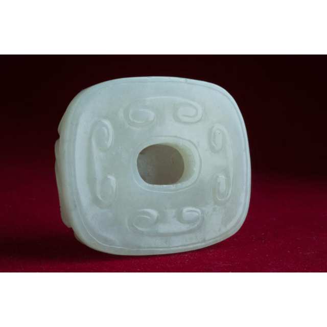 White Jade Dragon Bi Disc, Qing Dynasty, 18th/19th Century
