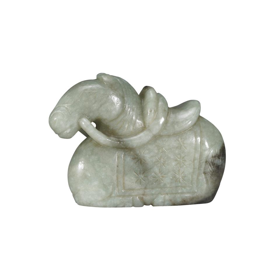 Jade Horse with Saddle, Qing Dynasty