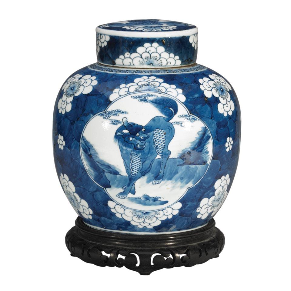 Blue and White Ginger Jar and Cover, Qing Dynasty, 18th/19th Century